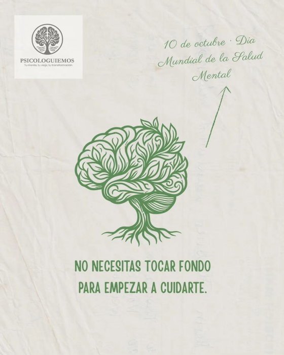 Tu salud mental también importa.

Este 10 de octubre, recuerda que cuidar de ti también es una prioridad.

 Cuestiona tu